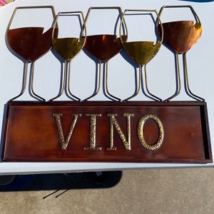 Metal wine sign - italian vino